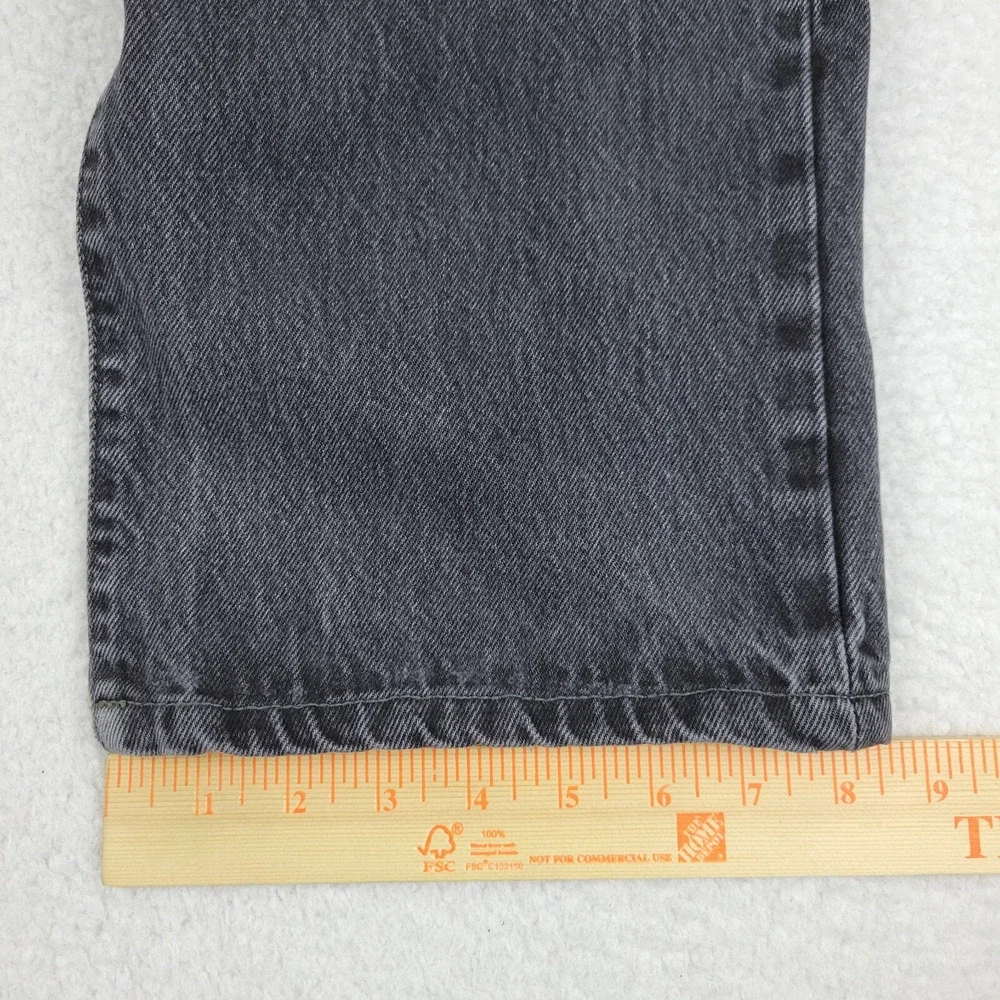 Levis 501XX Straight Leg‎ Jeans Mens 38 x 30 Black Cotton Denim Pants Faded